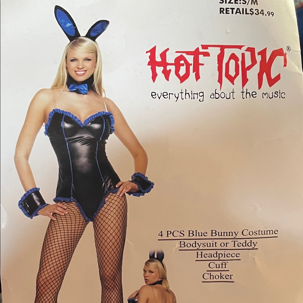 Hot Topic Black and Blue Bunny Costume